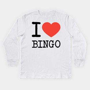 i love bingo Kids Long Sleeve T-Shirt